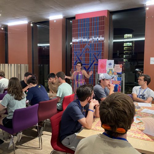 Collage-making with Hillel's Artist in Residence